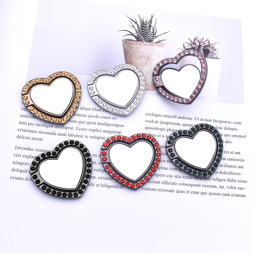 Wholesale Price Blank DIY Sublimation Ring Holder 360 Degree Rotating Round Ring Phone Stand With Diamond