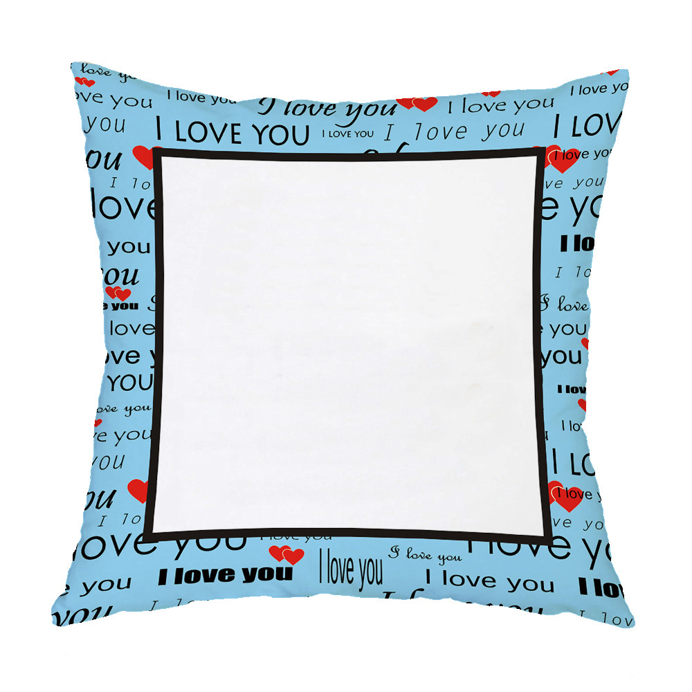 New Four Square / One Square Grid Pillow Cover With Color Printed Edge