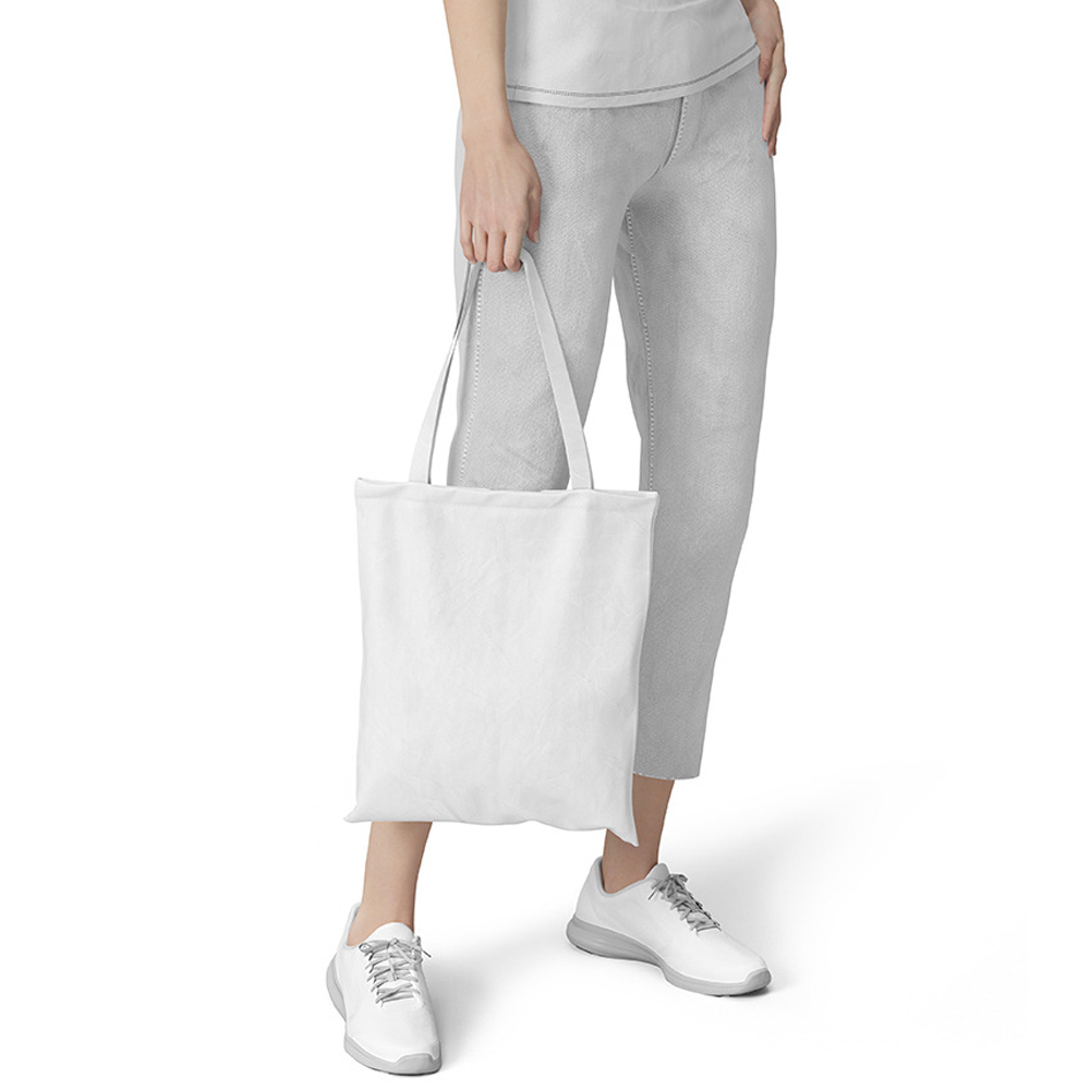 Blank Colorful Shoulder Tote Bag Customized Sublimation Canvas Shoulder Bag