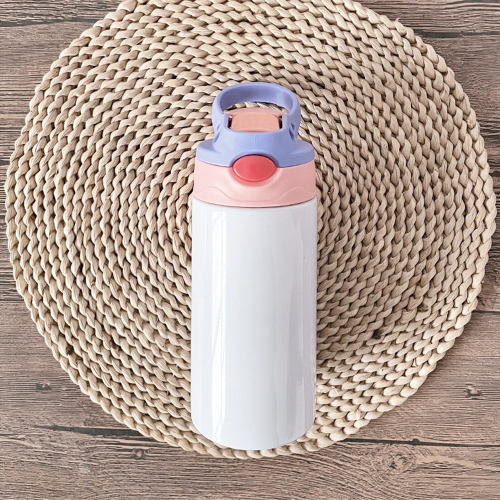 Two-color Matching Bottle Cup Sublimation Blank 350ml Cute Children's Vacuum Cup