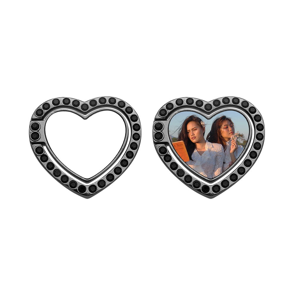 Wholesale Price Blank DIY Sublimation Ring Holder 360 Degree Rotating Round Ring Phone Stand With Diamond