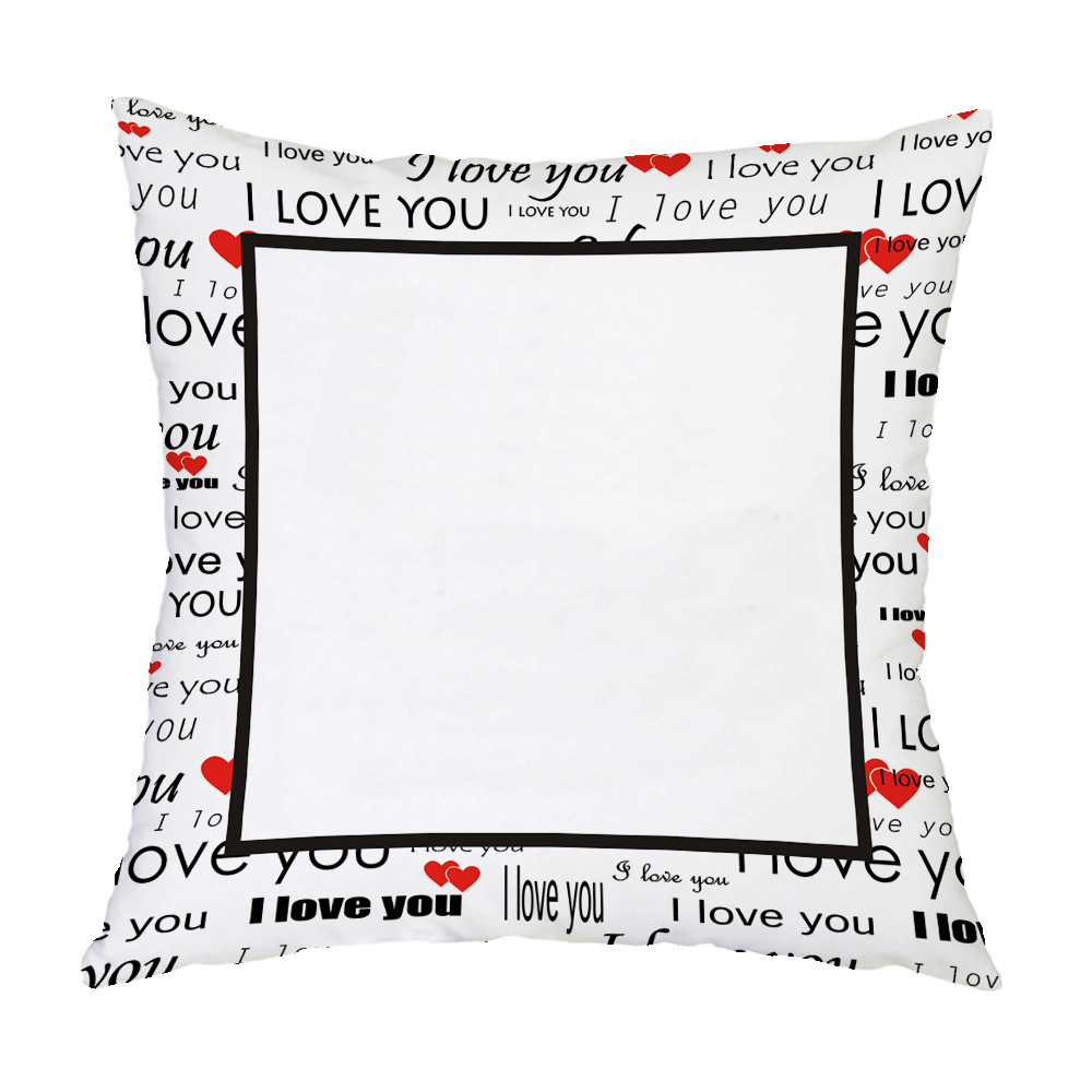 New Four Square / One Square Grid Pillow Cover With Color Printed Edge