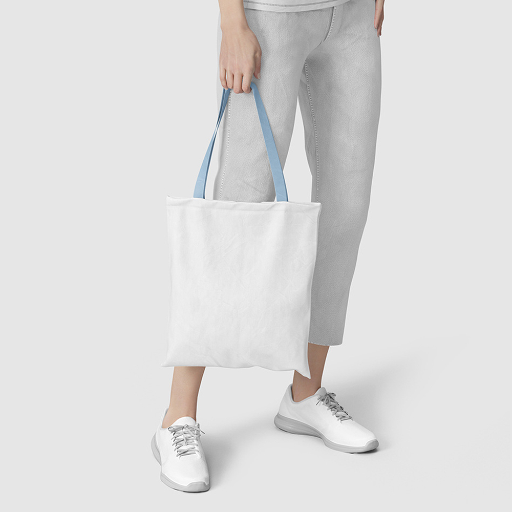 Blank Colorful Shoulder Tote Bag Customized Sublimation Canvas Shoulder Bag