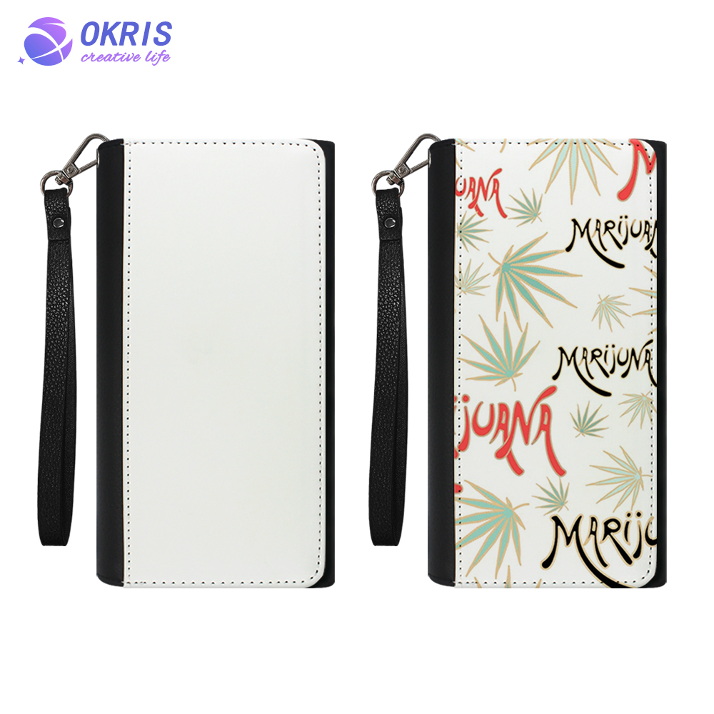 Sublimation Heat Transfer Wallet Blank Large Capacity Secure Buckle Leather Women Wallet Small Wallet/Tri-Fold Wallet/Long Wallet for Lady