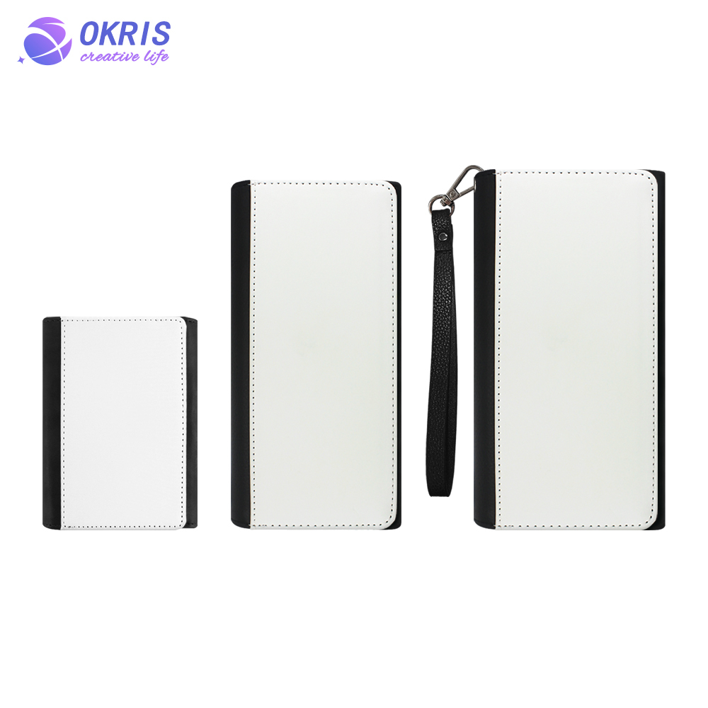 Sublimation Heat Transfer Wallet Blank Large Capacity Secure Buckle Leather Women Wallet Small Wallet/Tri-Fold Wallet/Long Wallet for Lady