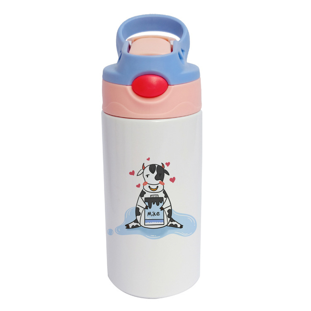 Two-color Matching Bottle Cup Sublimation Blank 350ml Cute Children's Vacuum Cup