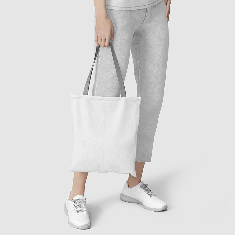 Blank Colorful Shoulder Tote Bag Customized Sublimation Canvas Shoulder Bag