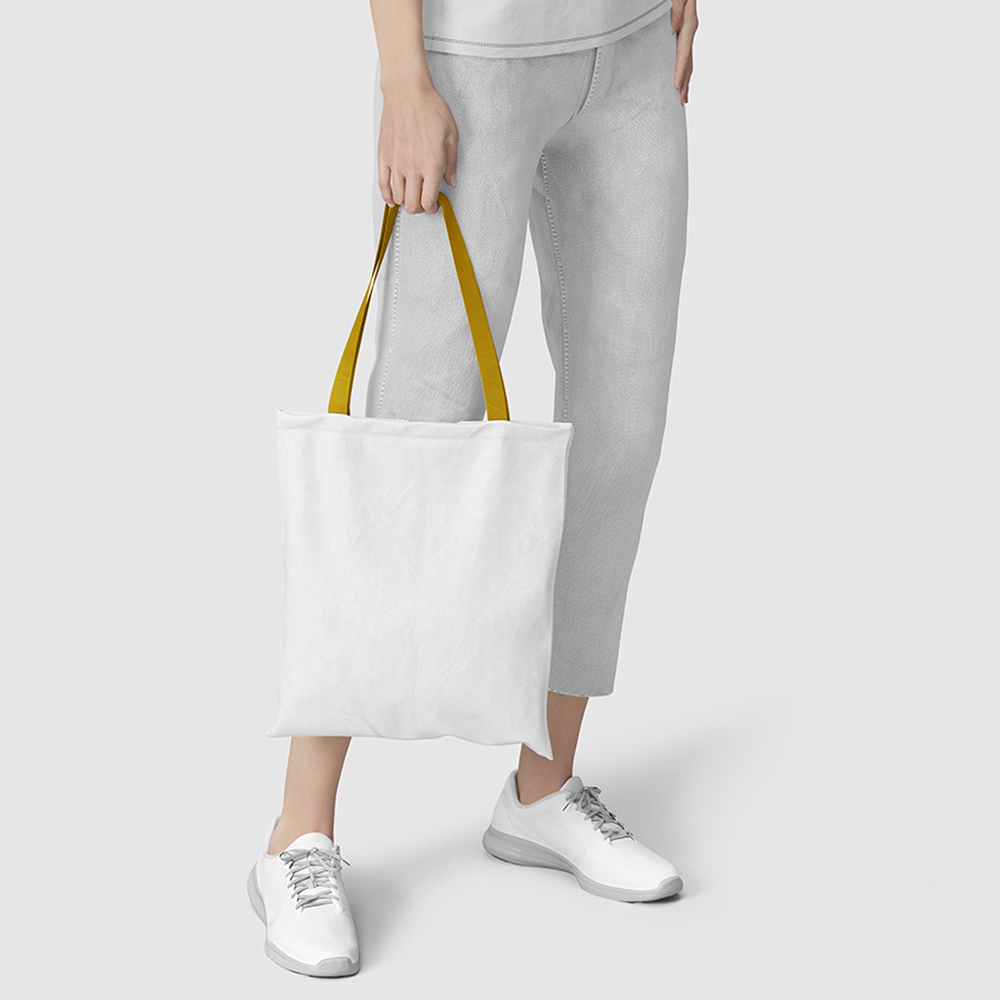 Blank Colorful Shoulder Tote Bag Customized Sublimation Canvas Shoulder Bag