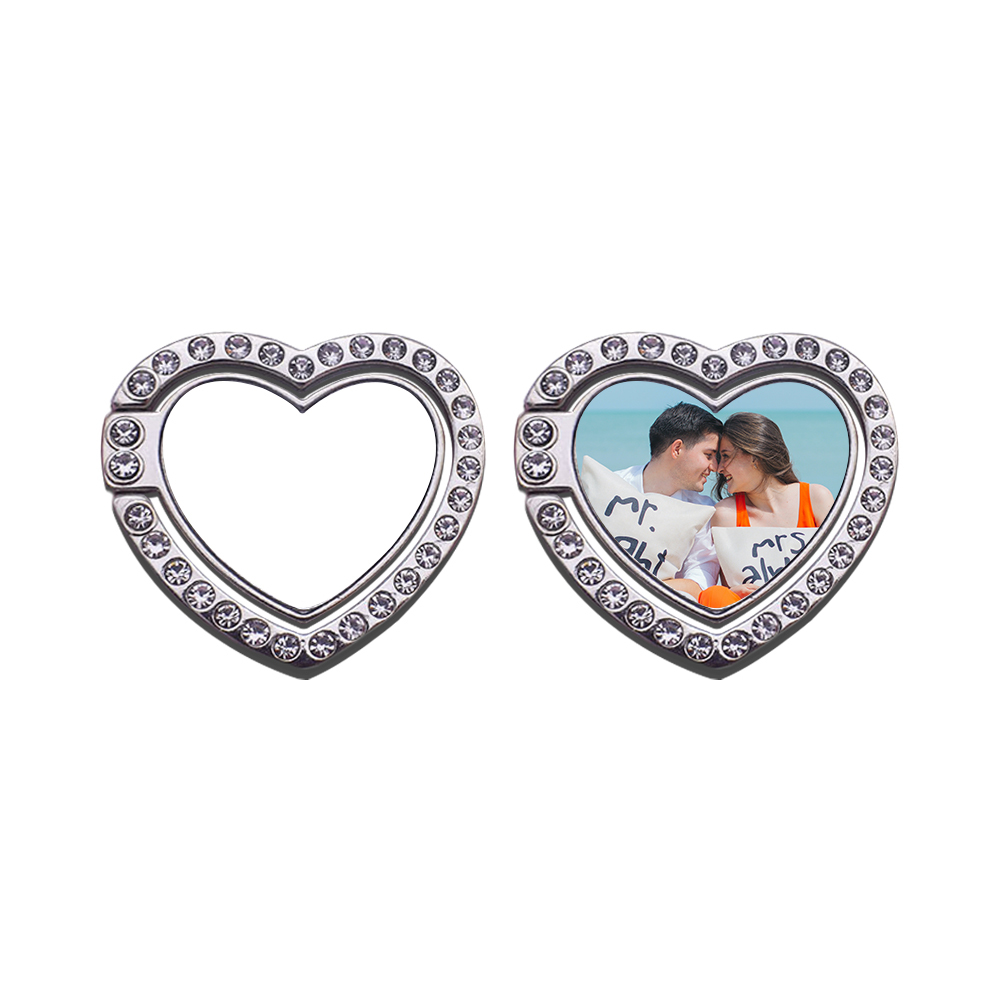 Wholesale Price Blank DIY Sublimation Ring Holder 360 Degree Rotating Round Ring Phone Stand With Diamond