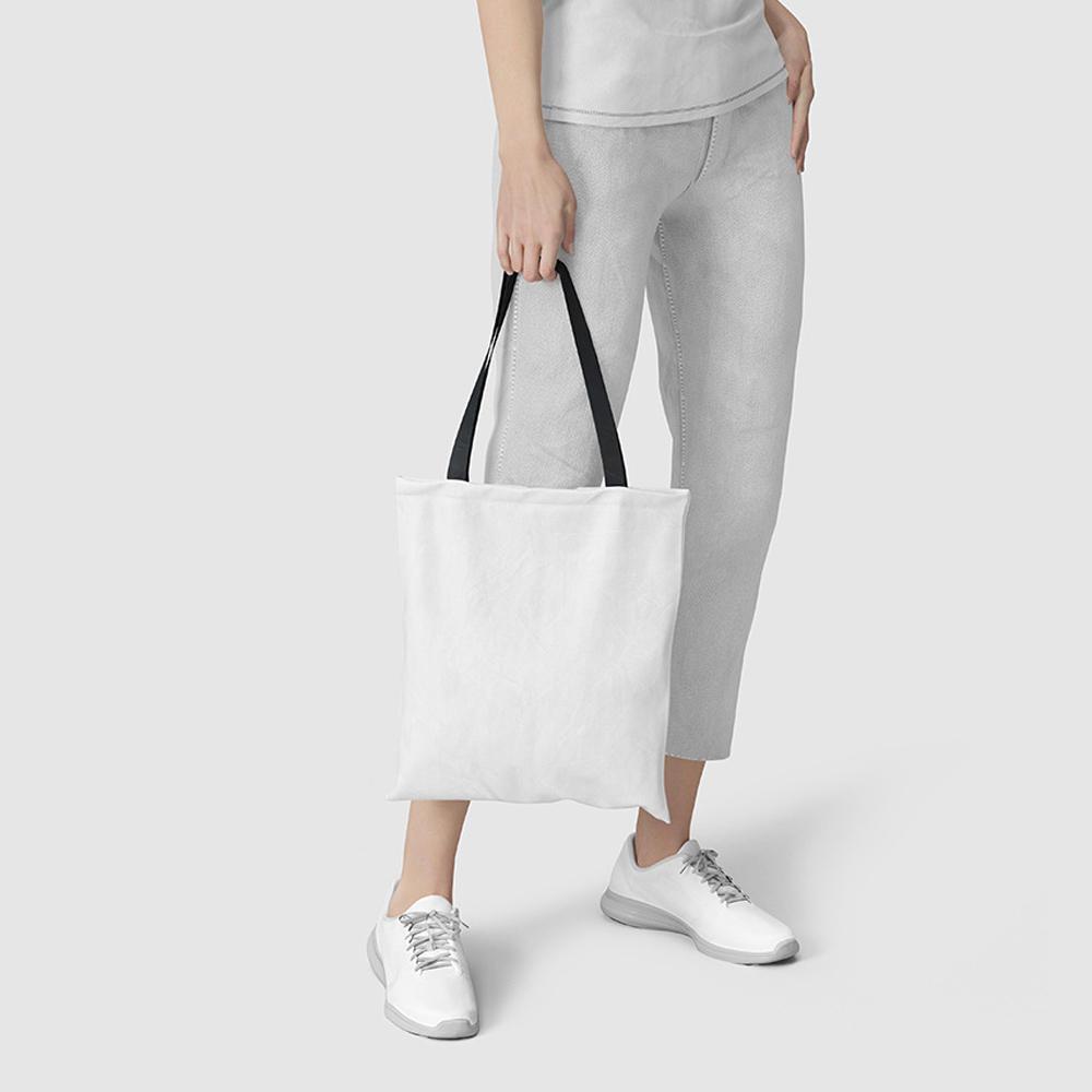 Blank Colorful Shoulder Tote Bag Customized Sublimation Canvas Shoulder Bag