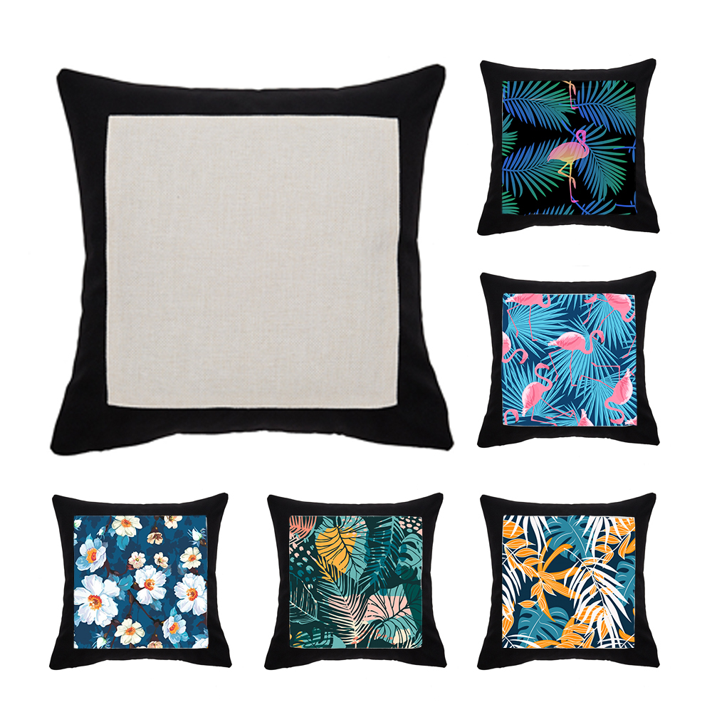 New Wholesale Price Blank Sublimation Colorful Linen Pillow Cover