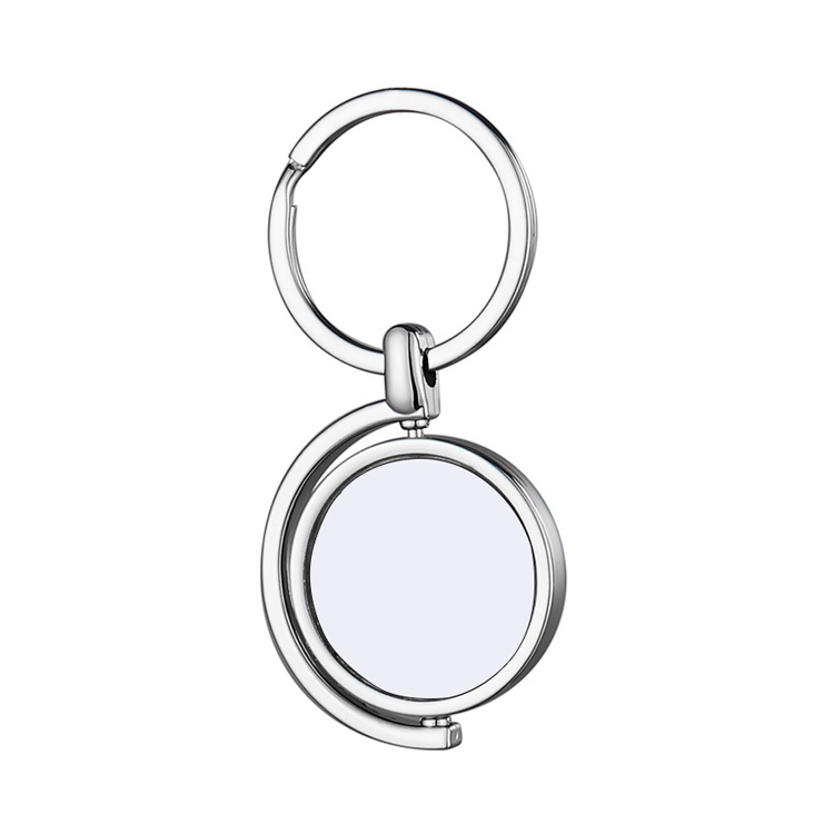 Blank Sublimation Lovers Keychains Round Heart Shape Couples Key ring With Double sides printable