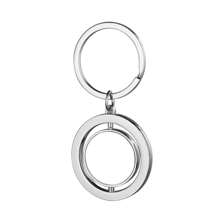 Blank Sublimation Lovers Keychains Round Heart Shape Couples Key ring With Double sides printable