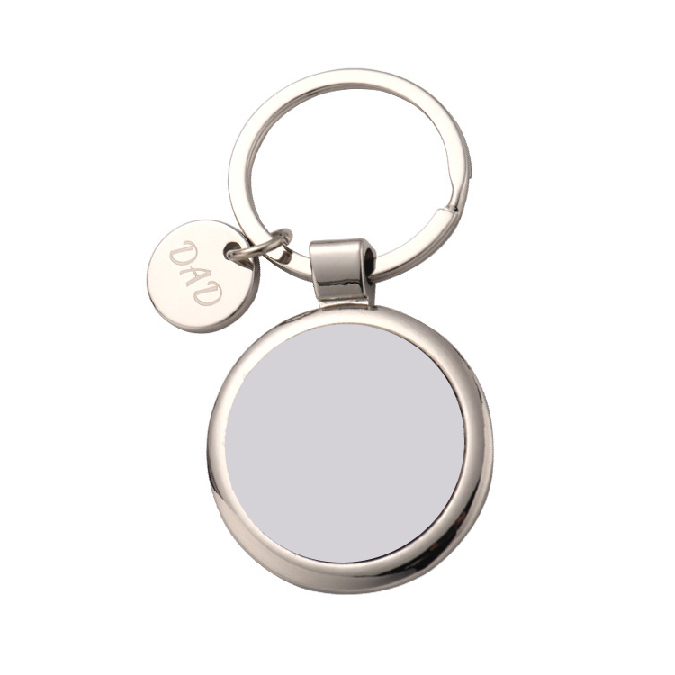 Blank Sublimation Lovers Keychains Round Heart Shape Couples Key ring With Double sides printable