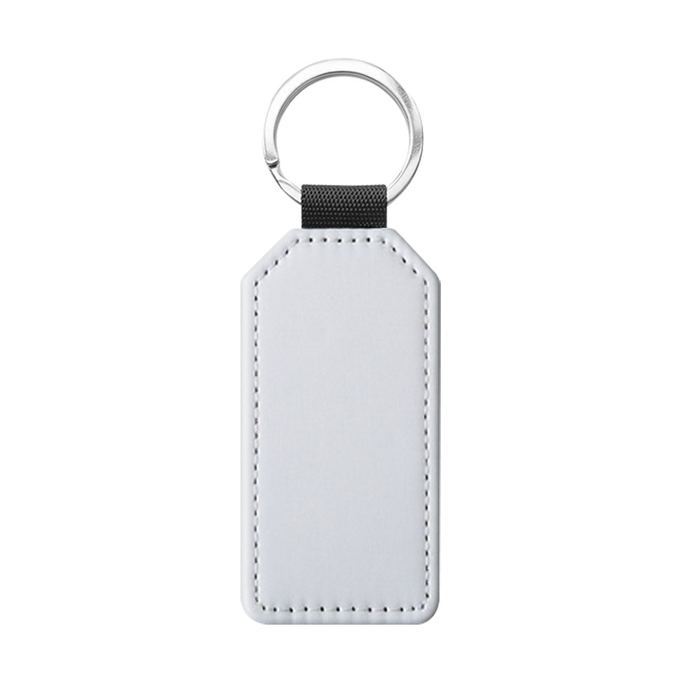 DIY Printing Double Side Printing Blank PU Leather Keychains
