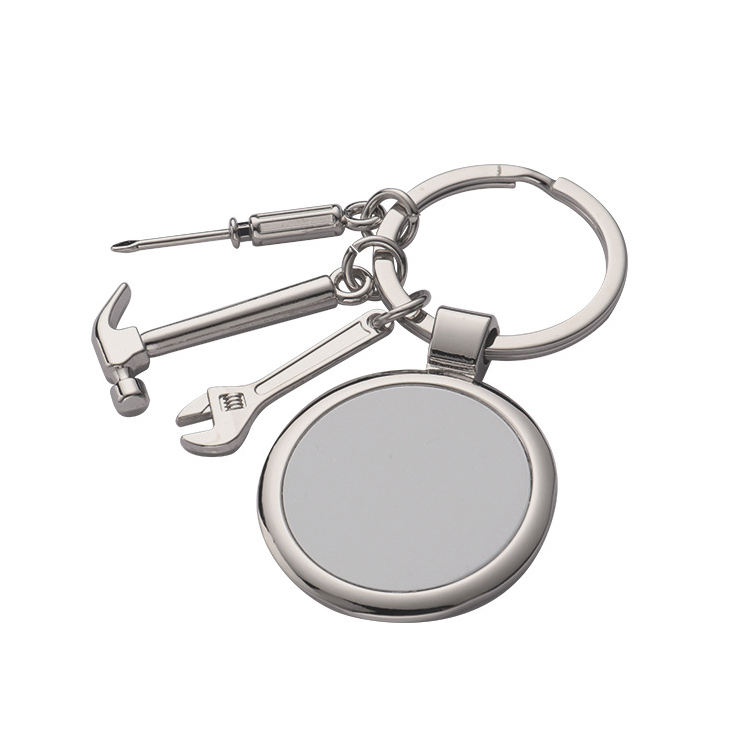 Blank Sublimation Lovers Keychains Round Heart Shape Couples Key ring With Double sides printable