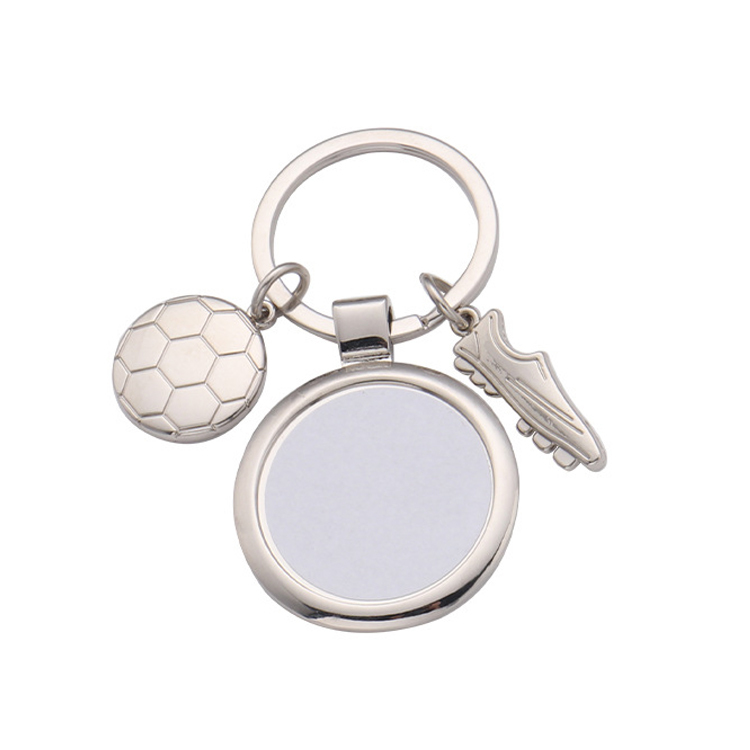 Blank Sublimation Lovers Keychains Round Heart Shape Couples Key ring With Double sides printable