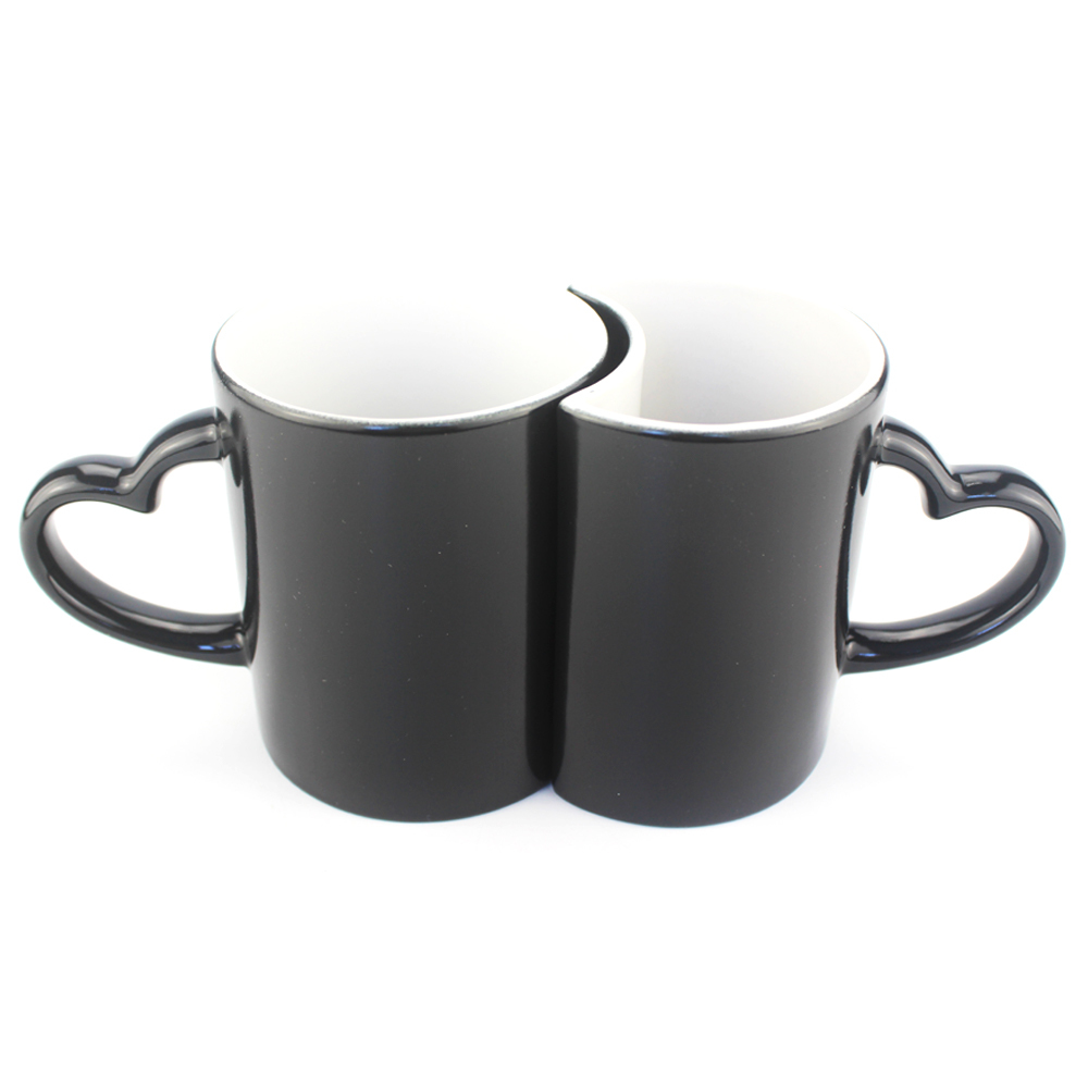 Custom Sublimation Lover's Color Changing Ceramic Mug for Gift