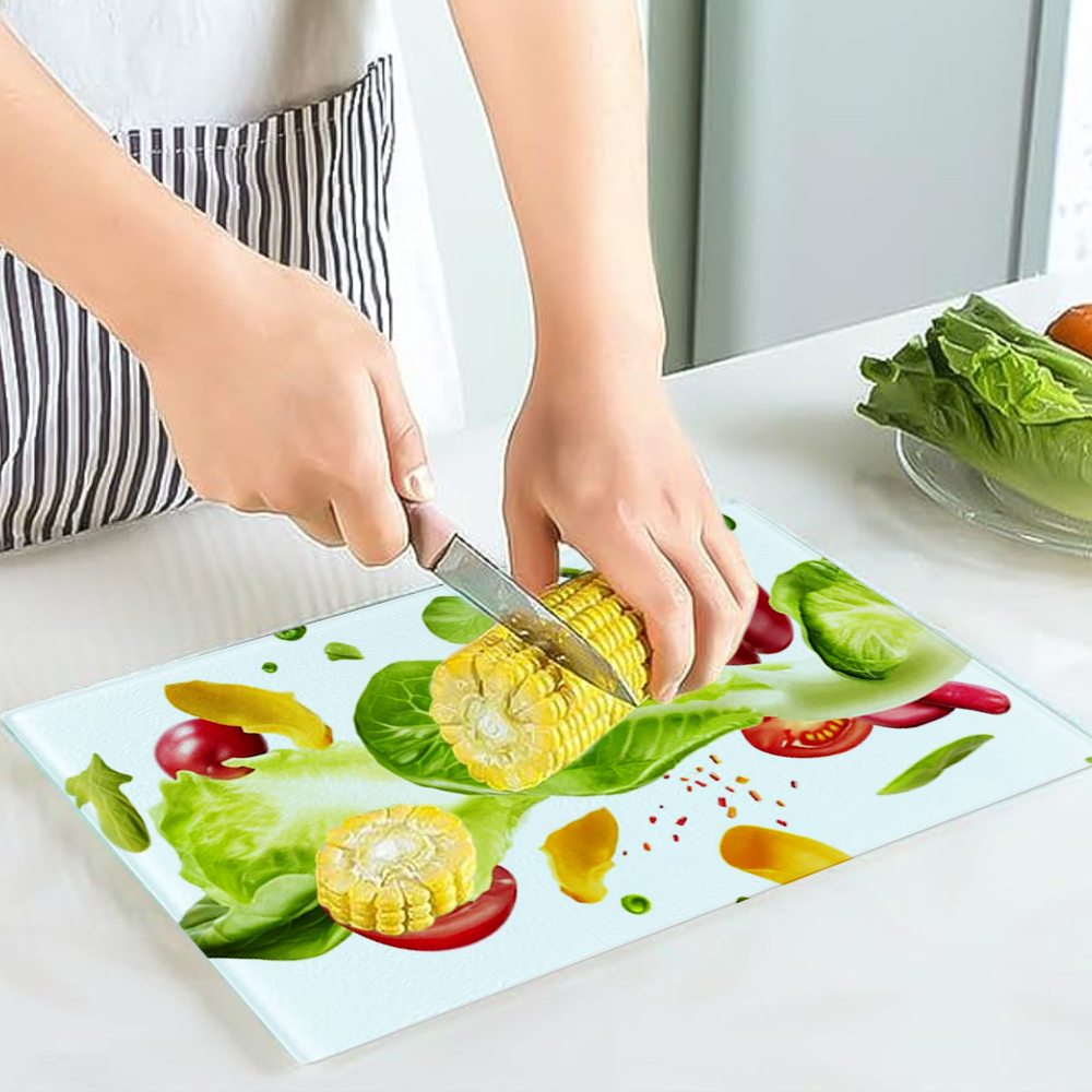 Sublimation Tempered Glass Cutting Board, Personalized Chopping Board for DIY Gift