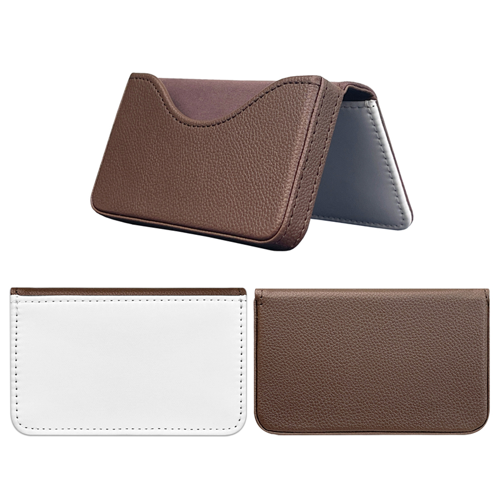 PU Leather Sublimation Blank Business Card Holder, Heat Transfer Card Case with Blank. Heat Transfer Blank Card Carrier Case Wallet with Blank