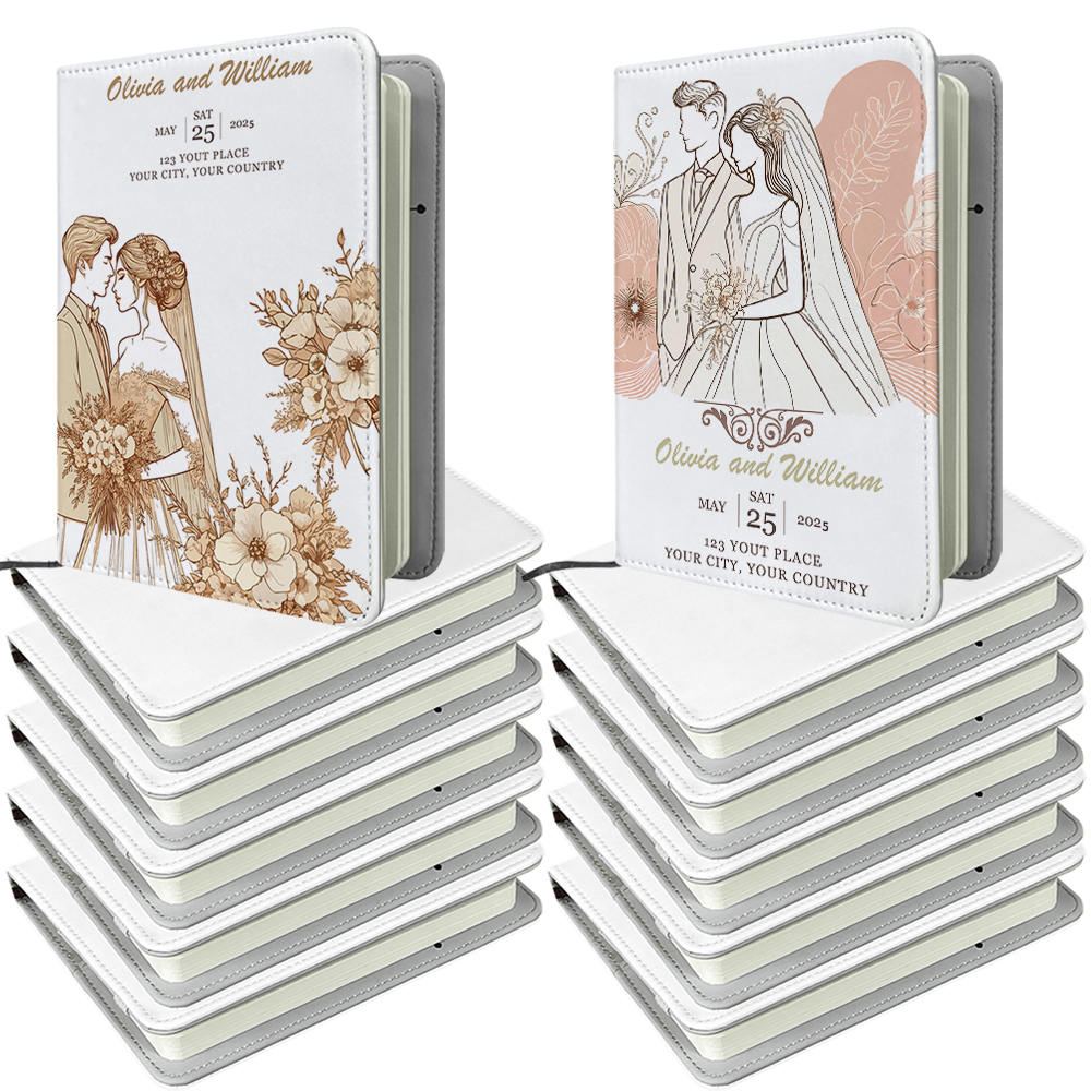 Card Slot Design Sublimation Blank Notebook,Personzlized Design Sublimation Blank Notebook with Elastic Band