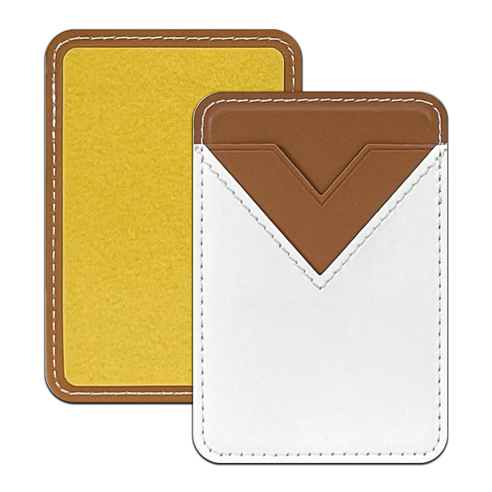 Wholesale Sublimation Blank Phone Wallet, DIY PU Leather Card Holder for Back of Phone, Heat Transfer PU Leather Adhesive Card Holder Pocket