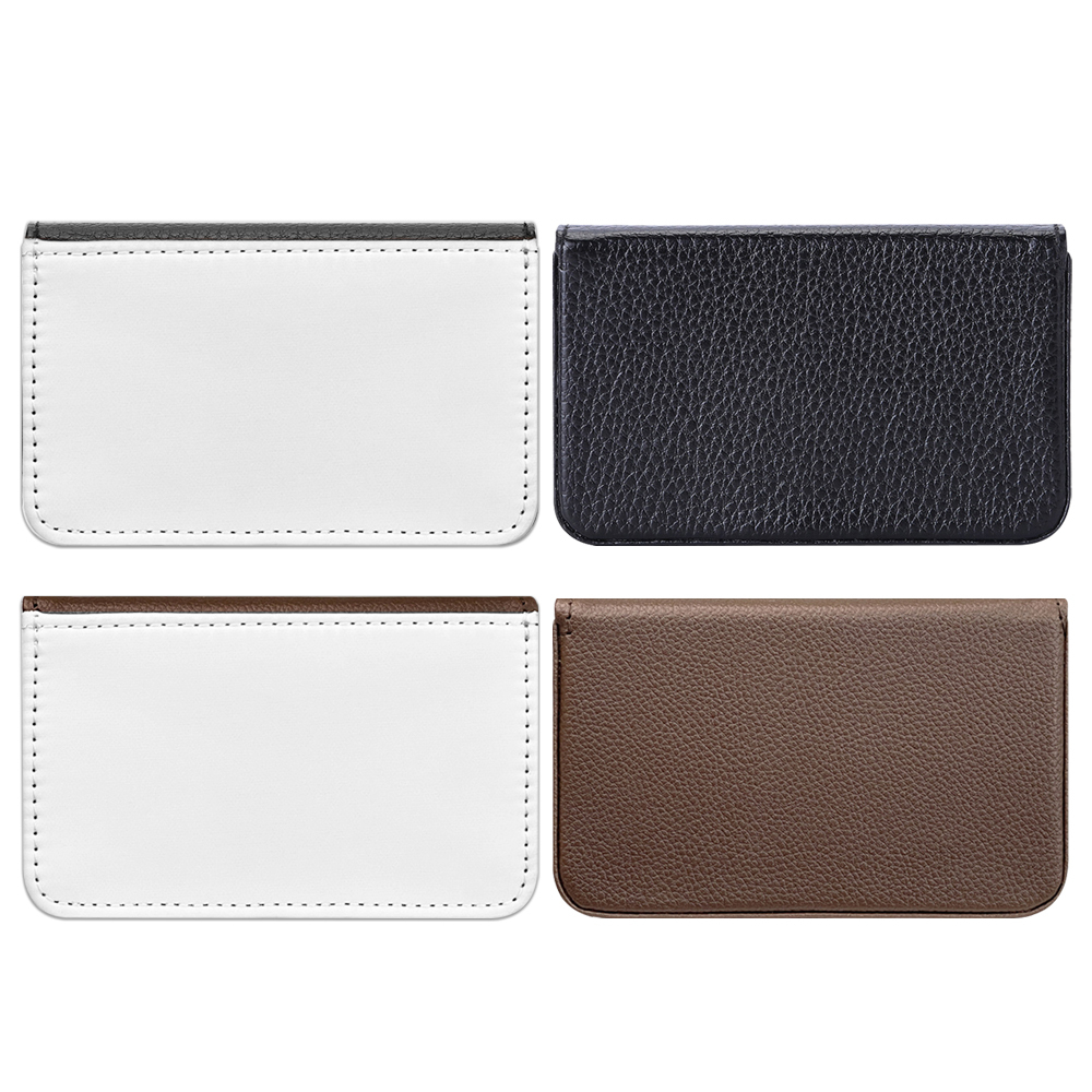 PU Leather Sublimation Blank Business Card Holder, Heat Transfer Card Case with Blank. Heat Transfer Blank Card Carrier Case Wallet with Blank