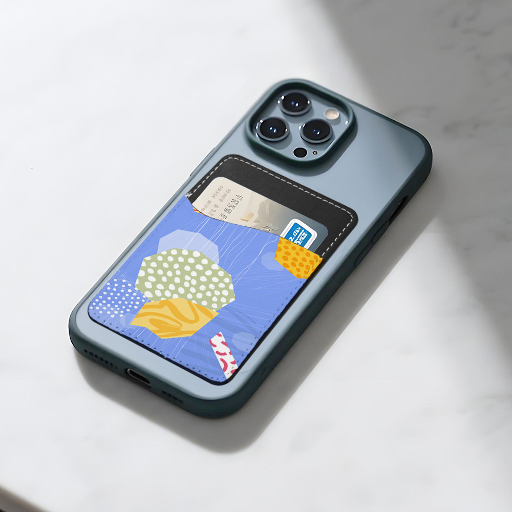 Wholesale Sublimation Blank Phone Holder, DIY PU Leather Card Holder for Phone, Heat Transfer PU Leather Adhesive Card Pocket