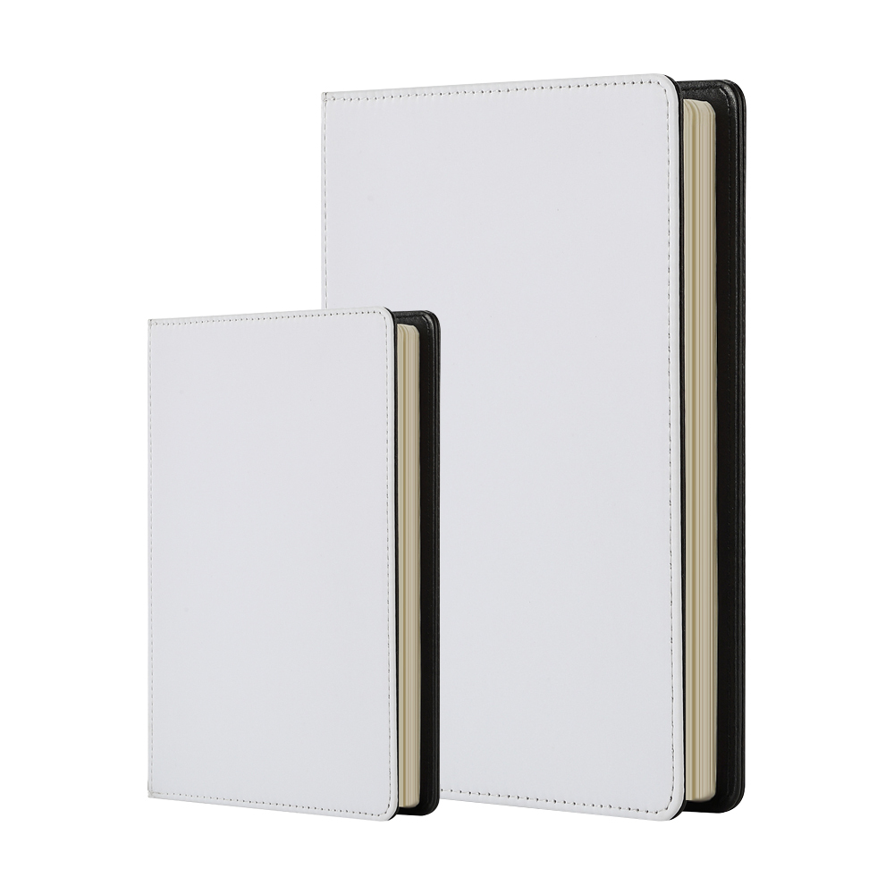Sublimation Hardcover PU with White Canvas Notebooks for Note, High-Quality PU Leather with Detachable Design