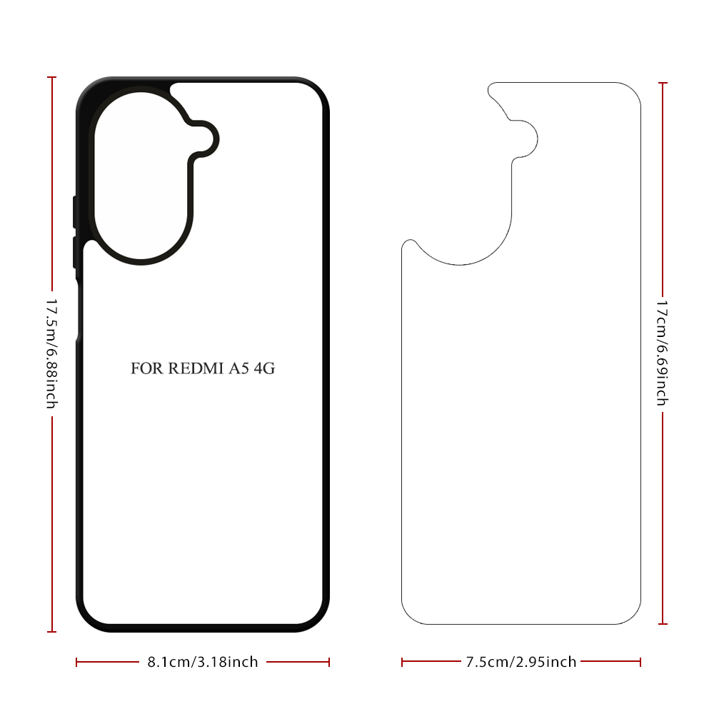 For Redmi A5 /A5 EU 4G 2D Wholesale Sublimation TPU Phone Case, Personalized Phone Case Blank for Heat Transfer, DIY Sublimation Phone Blank Cover