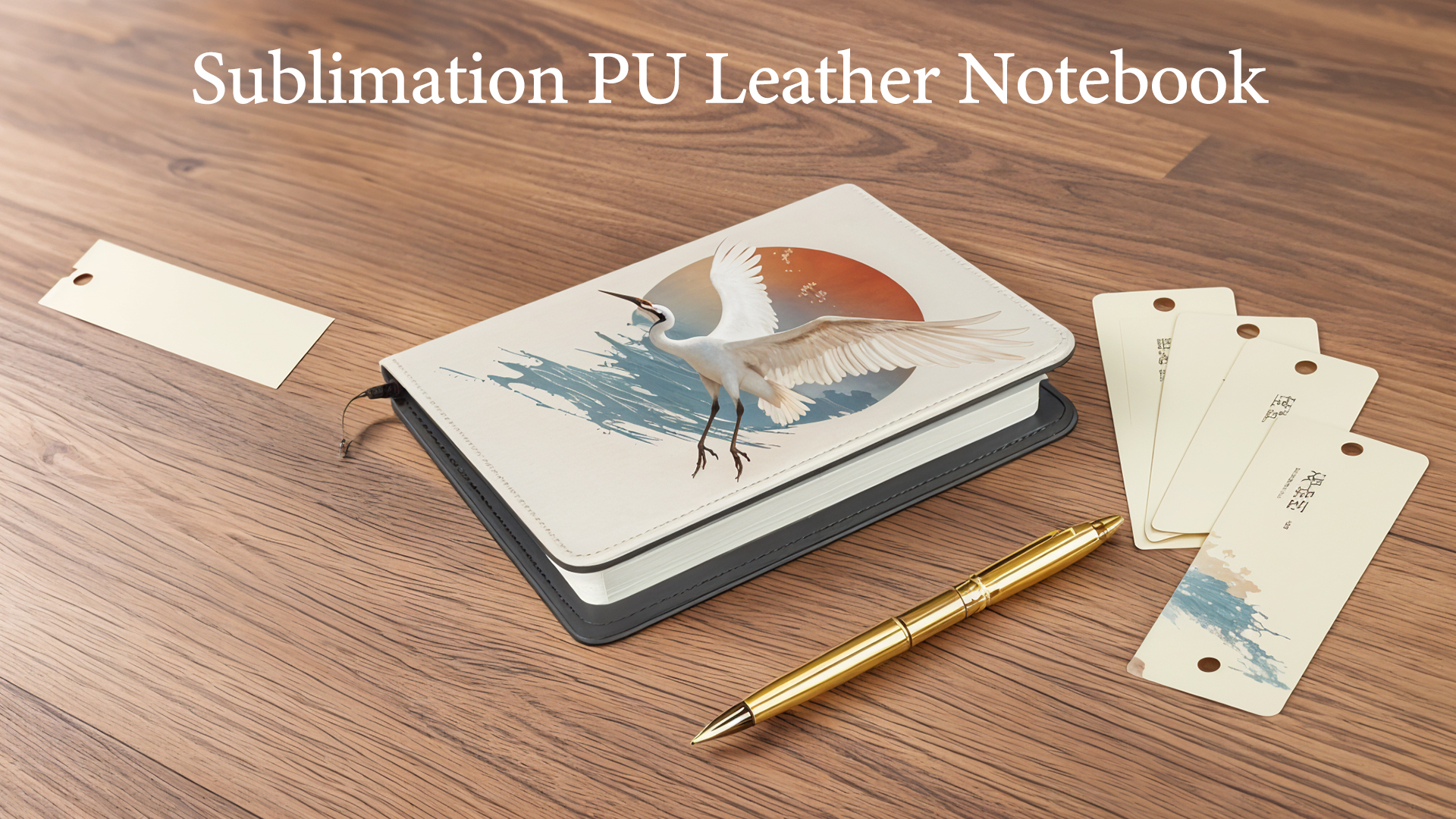 Sublimation Hardcover PU with White Canvas Notebooks for Note, High-Quality PU Leather with Detachable Design