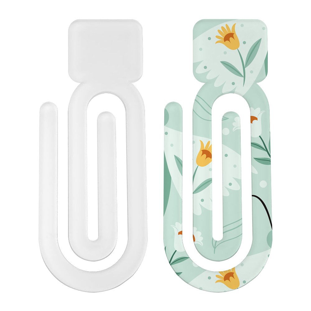 Blank Sublimation Acrylic Paper Clip, Personalized Heat Transfer Paper Clip,DIY Blank Paper Clip for Business, Bookmark with Various Size