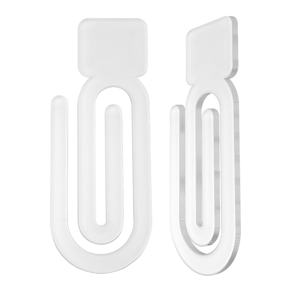 Blank Sublimation Acrylic Paper Clip, Personalized Heat Transfer Paper Clip,DIY Blank Paper Clip for Business, Bookmark with Various Size