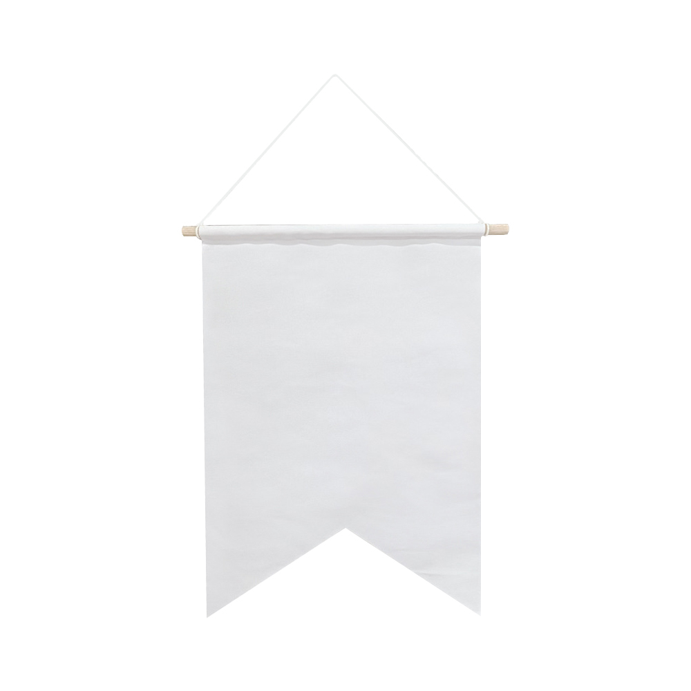 Sublimation Pennant Wall Hanging; Heat Transfer Blank Hanging Flag Banner for Room Decor; Sublimation Canvas Blank Heat Trannsfer Pennant