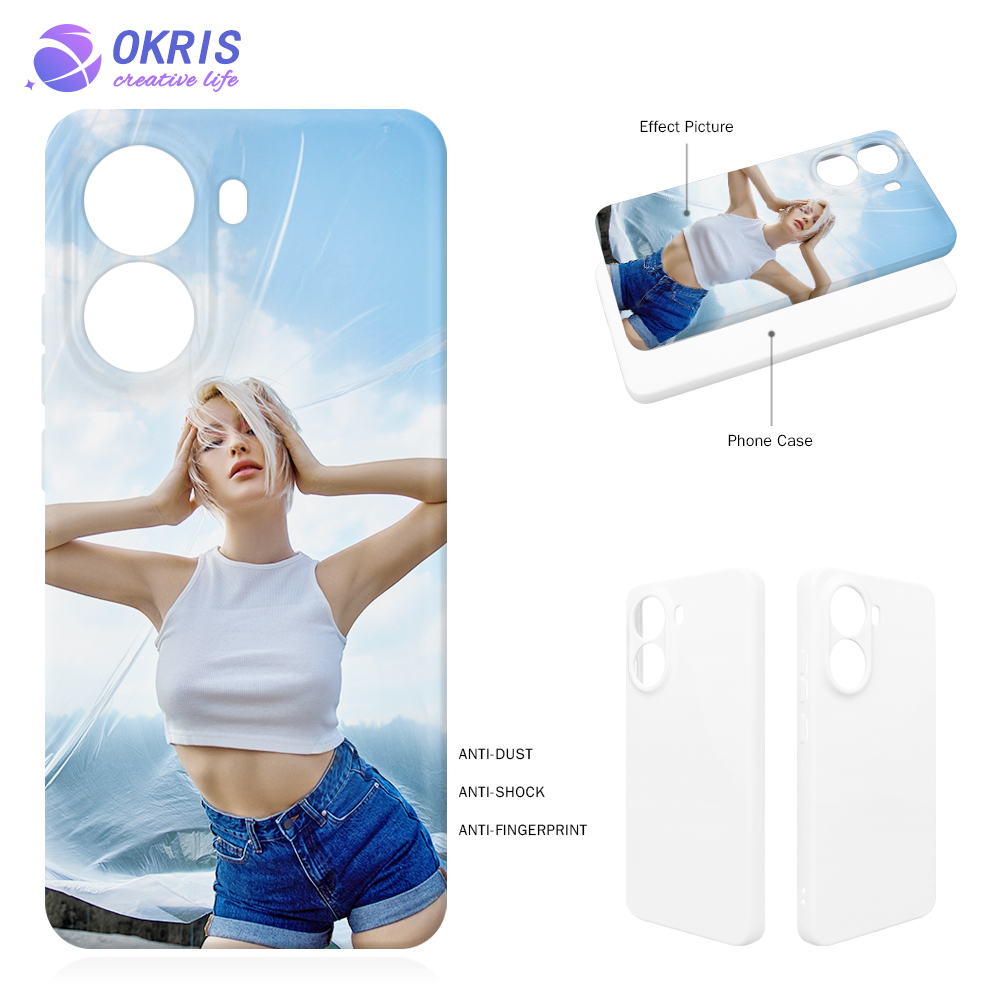 For Redmi Turbo 4 Sublimation 3D Film Coated Phone Case; 3D Soft Film Sublimation Phone Case for Redmi; Full Wrap Phone Cover for Heat Transfer