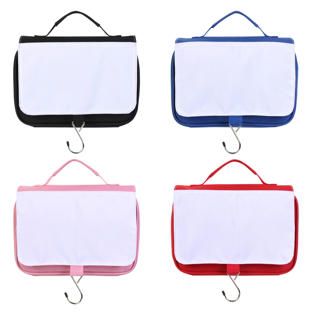 Sublimation Toiletry Bag; Polyester Toiletry Bag for Heat Transfer; Customized Sublimation Blank Toiletry Bag