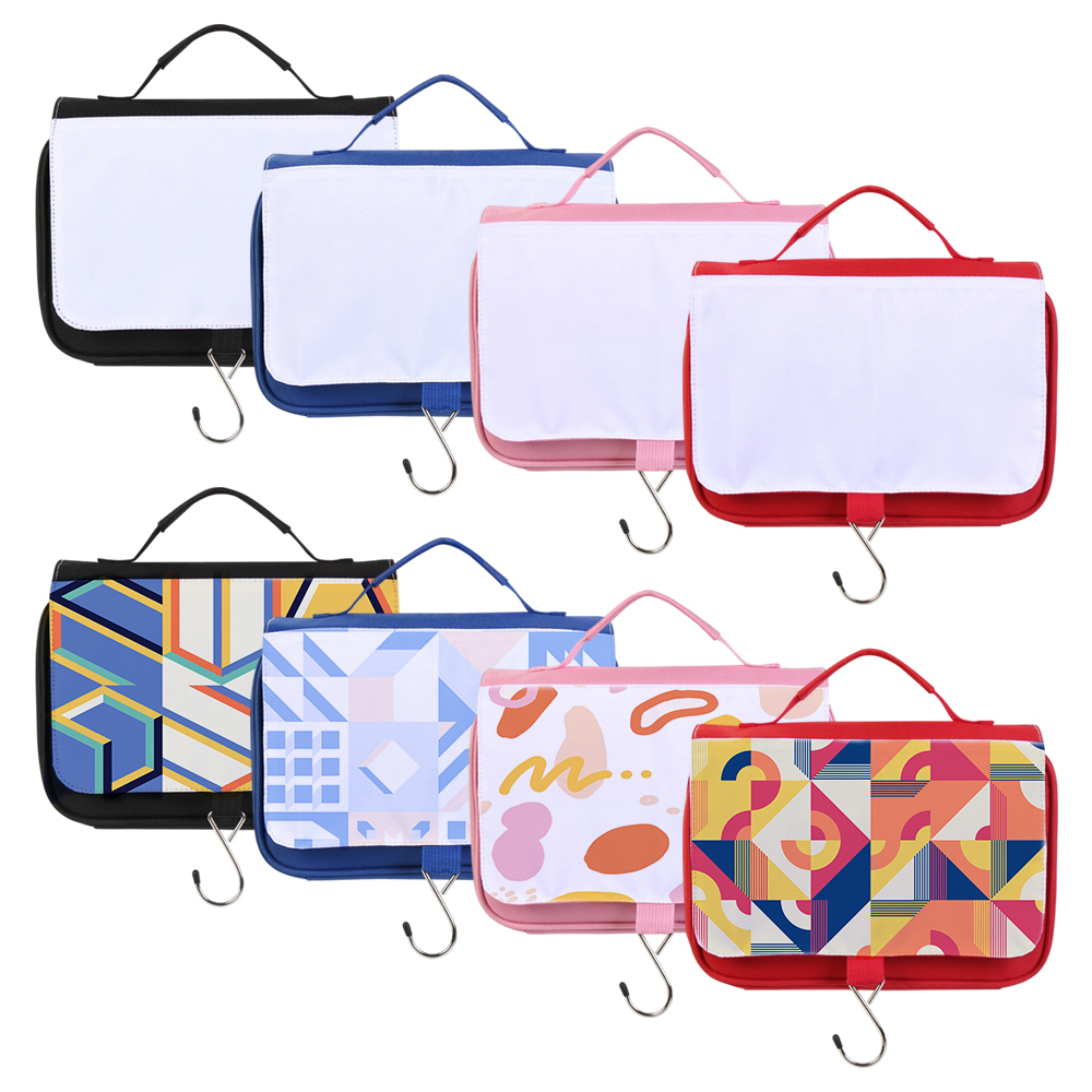 Sublimation Toiletry Bag; Polyester Toiletry Bag for Heat Transfer; Customized Sublimation Blank Toiletry Bag