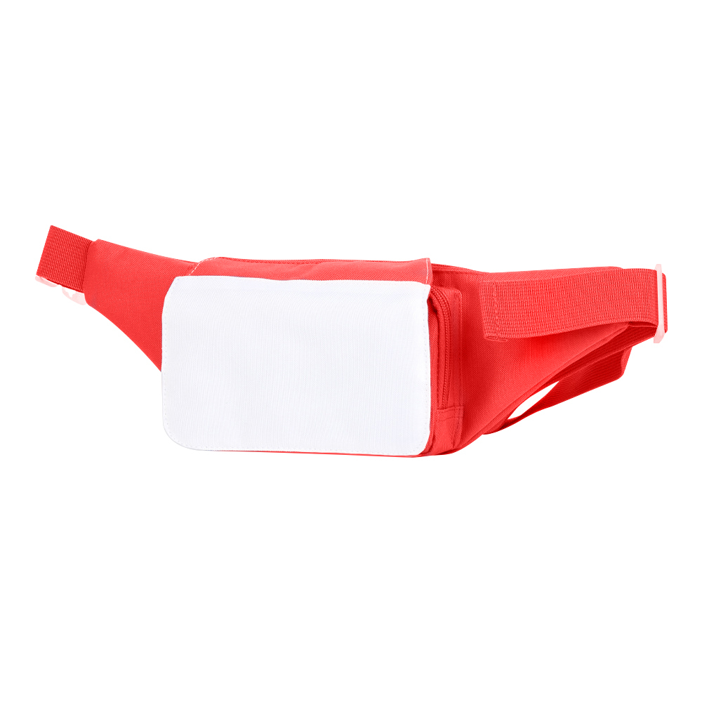 Sublimation Polyester Waist Bag; Heat Transfer Waist Pouch with Adjustable Strap Zipper for DIY Hiking Traveling Biking Festival Sports Outdoors Workout
