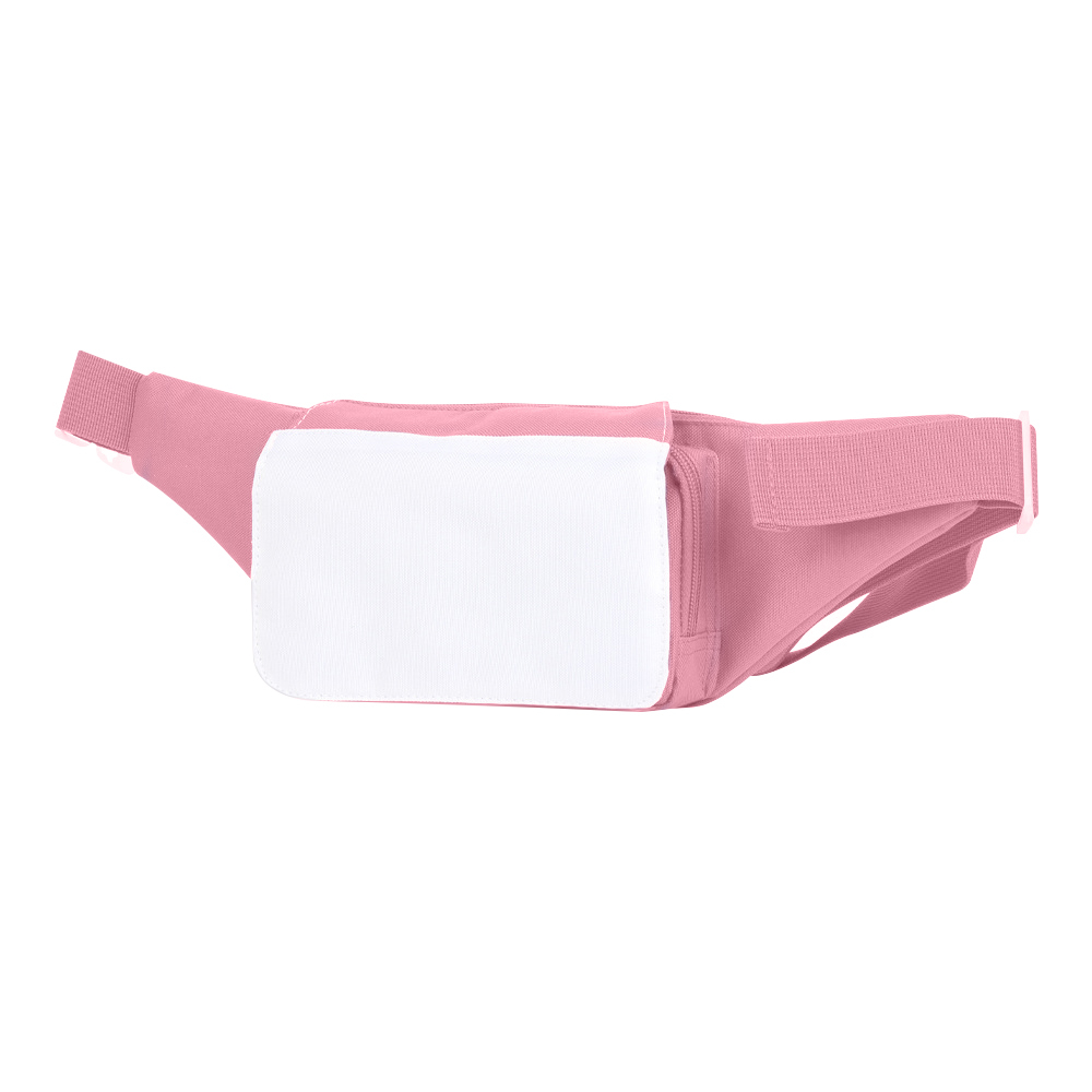 Sublimation Polyester Waist Bag; Heat Transfer Waist Pouch with Adjustable Strap Zipper for DIY Hiking Traveling Biking Festival Sports Outdoors Workout