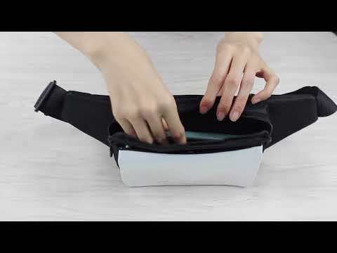 Sublimation Polyester Waist Bag; Heat Transfer Waist Pouch with Adjustable Strap Zipper for DIY Hiking Traveling Biking Festival Sports Outdoors Workout