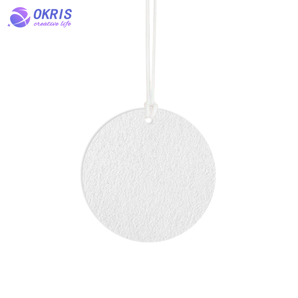3mm Sublimation Felt Fragrance Tablets with Rope; Wholesale Blank Air Freshener Sheets for Car/Home; DIY Heat Transfer Scented Decor