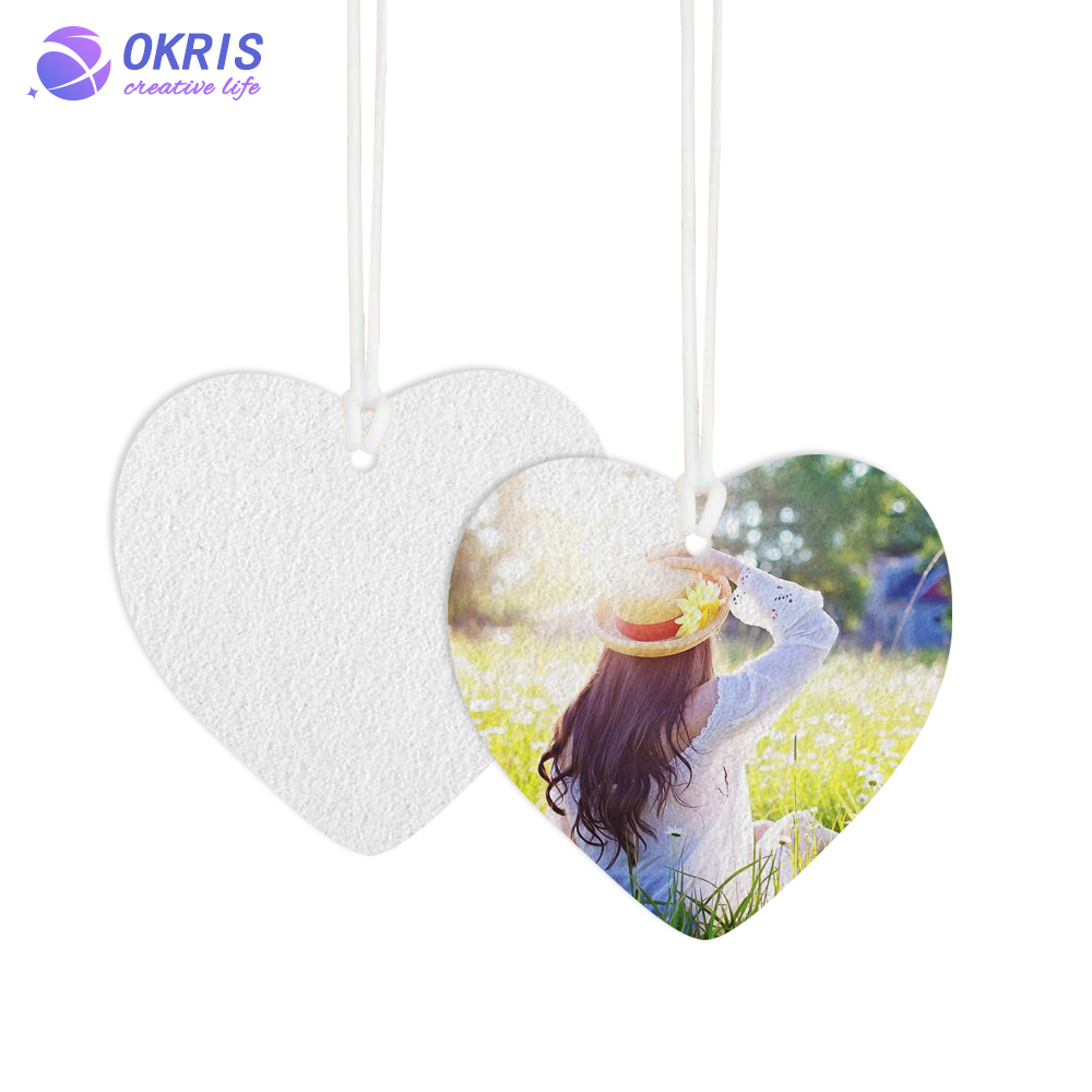 3mm Sublimation Felt Fragrance Tablets with Rope; Wholesale Blank Air Freshener Sheets for Car/Home; DIY Heat Transfer Scented Decor