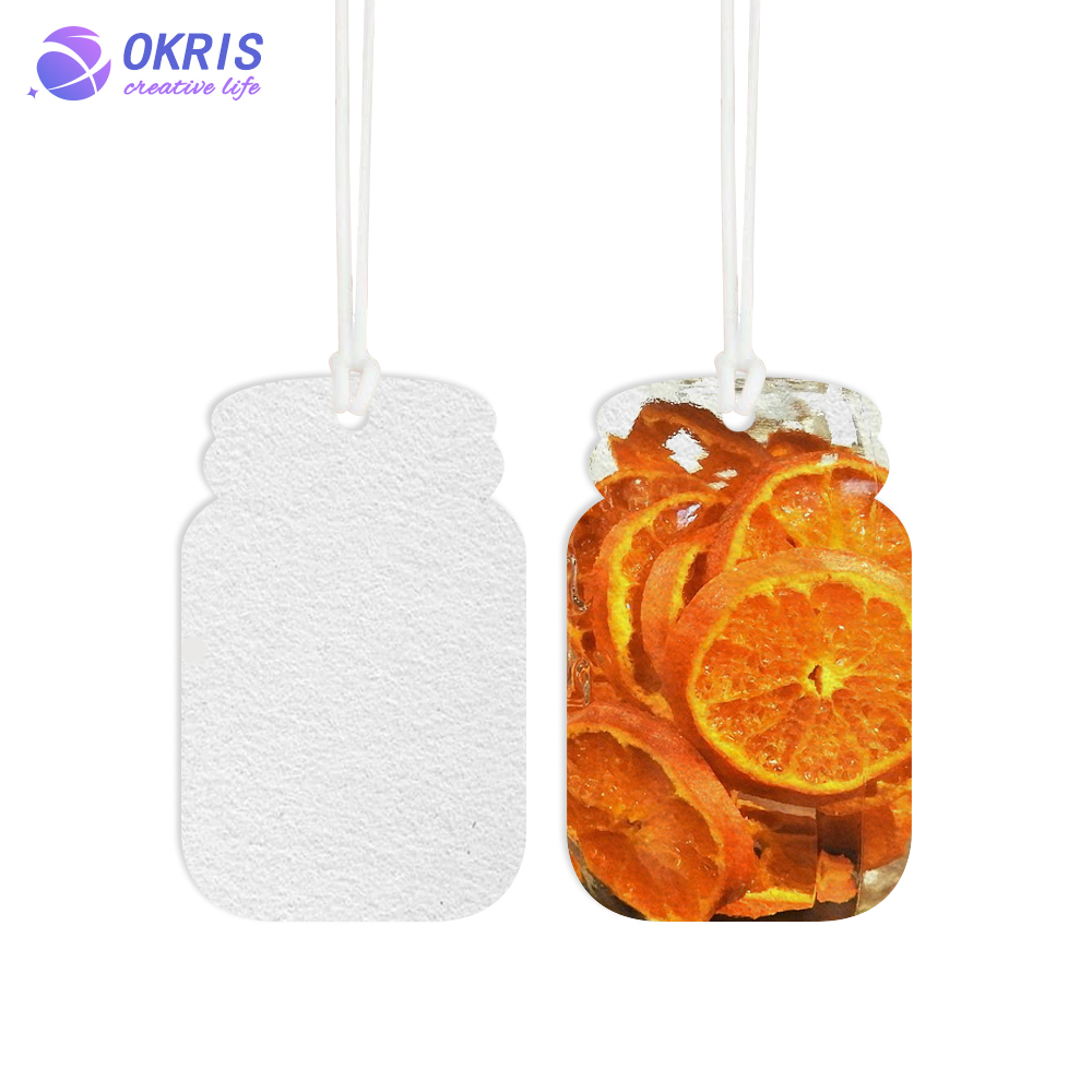 3mm Sublimation Felt Fragrance Tablets with Rope; Wholesale Blank Air Freshener Sheets for Car/Home; DIY Heat Transfer Scented Decor