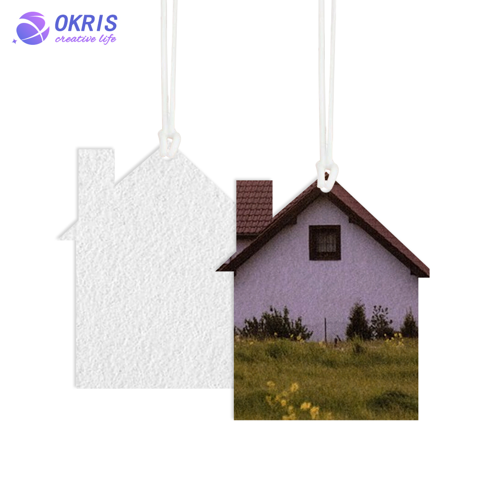 3mm Sublimation Felt Fragrance Tablets with Rope; Wholesale Blank Air Freshener Sheets for Car/Home; DIY Heat Transfer Scented Decor