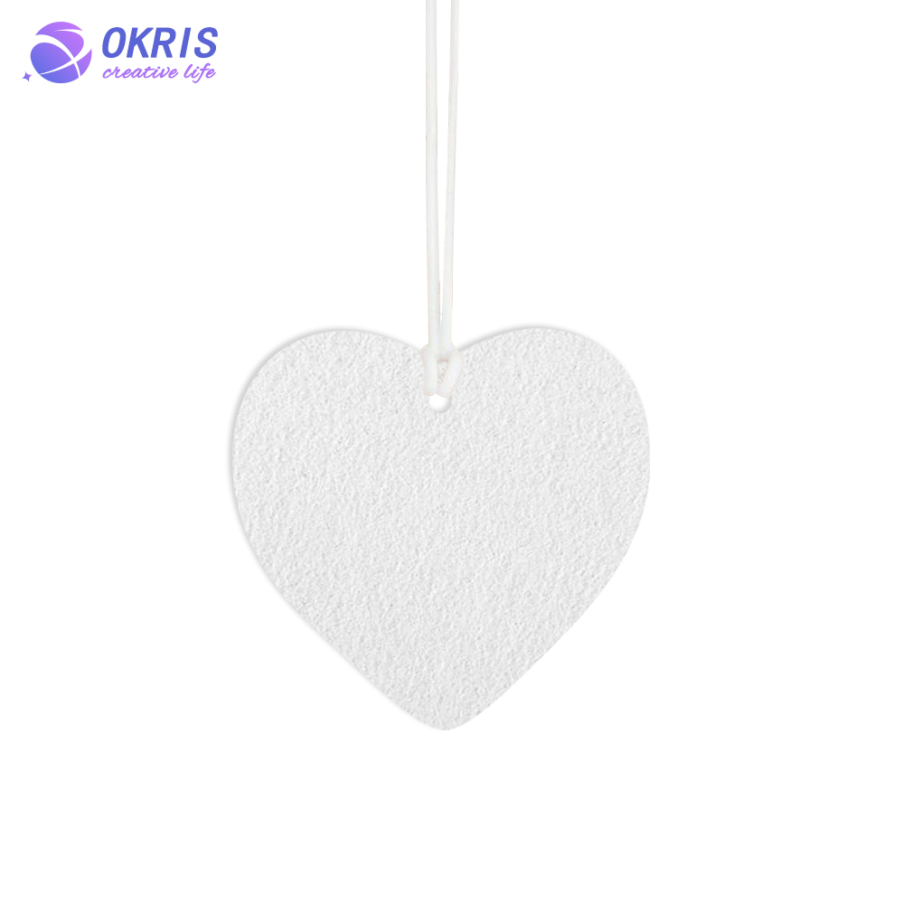 3mm Sublimation Felt Fragrance Tablets with Rope; Wholesale Blank Air Freshener Sheets for Car/Home; DIY Heat Transfer Scented Decor