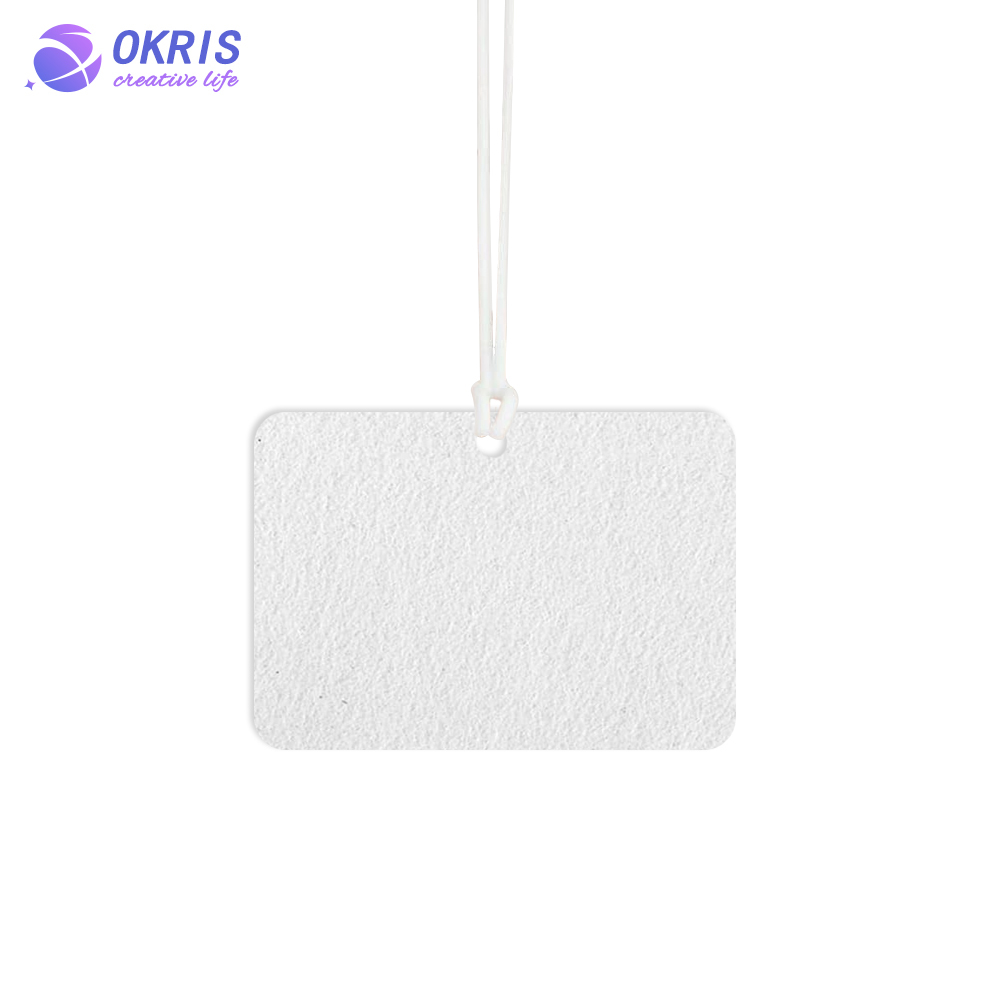 3mm Sublimation Felt Fragrance Tablets with Rope; Wholesale Blank Air Freshener Sheets for Car/Home; DIY Heat Transfer Scented Decor