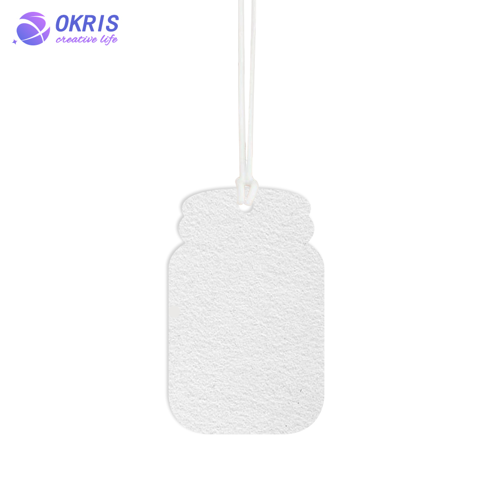 3mm Sublimation Felt Fragrance Tablets with Rope; Wholesale Blank Air Freshener Sheets for Car/Home; DIY Heat Transfer Scented Decor