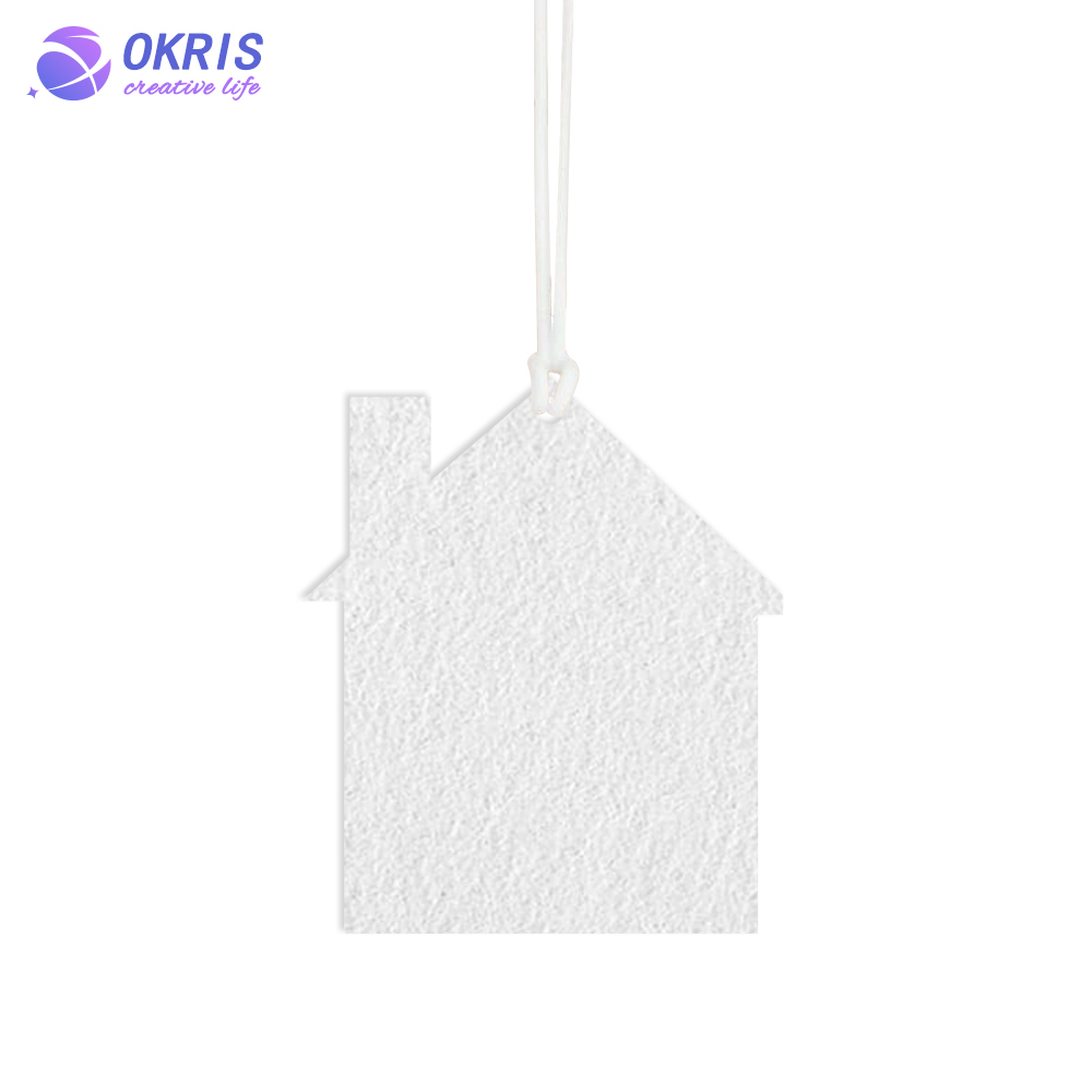 3mm Sublimation Felt Fragrance Tablets with Rope; Wholesale Blank Air Freshener Sheets for Car/Home; DIY Heat Transfer Scented Decor