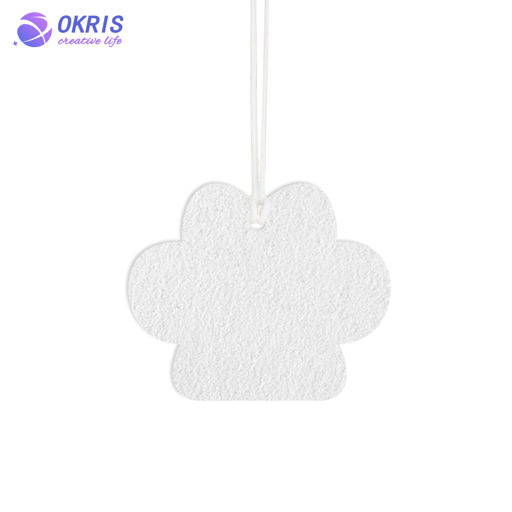3mm Sublimation Felt Fragrance Tablets with Rope; Wholesale Blank Air Freshener Sheets for Car/Home; DIY Heat Transfer Scented Decor
