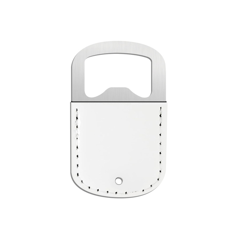 Double-Sided Print Sublimation Metal Bottle Opener with PU; Beer Bottle Opener for Home & Restaurant;Blank Gifts for Heat Transfer